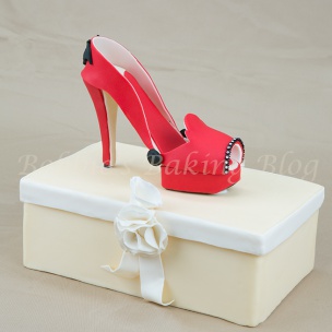 A Wicked Fondant Red High Heel  Tutorial