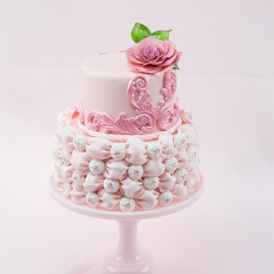 Fabric Fondant Billow Weave Cake