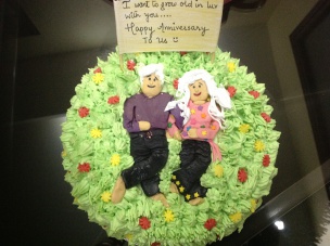 Surprise anniversary cake for my hubby