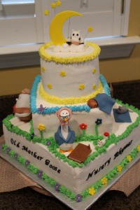 Old Mother Goose Nursery Rhymes Baby Shower Cake