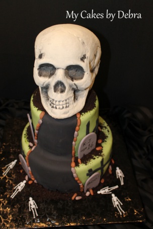 Halloween Skull Birthday Cake