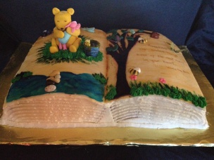 Winnie the Pooh Baby Shower Cake