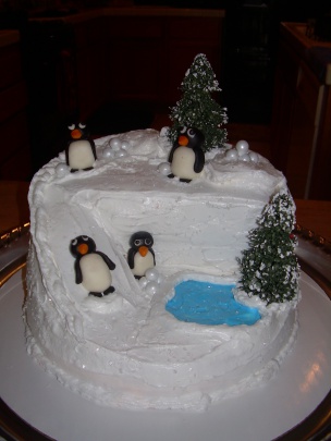 Penguin Party Cake