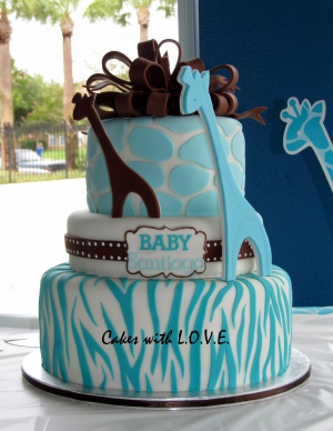 Wild Blue Safari Cake