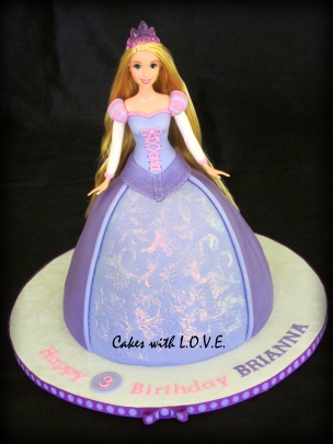 Rapunzel doll cake