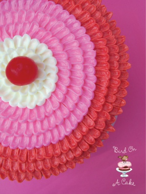 Cherry Almond Valentine Cake